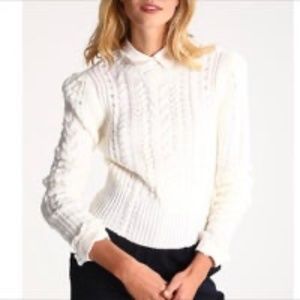 Club Monaco Ivory Merino Wool Bahram Sweater